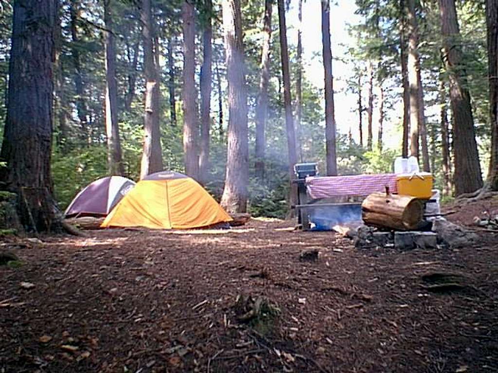 Campsite on Middle Saranac Lake
