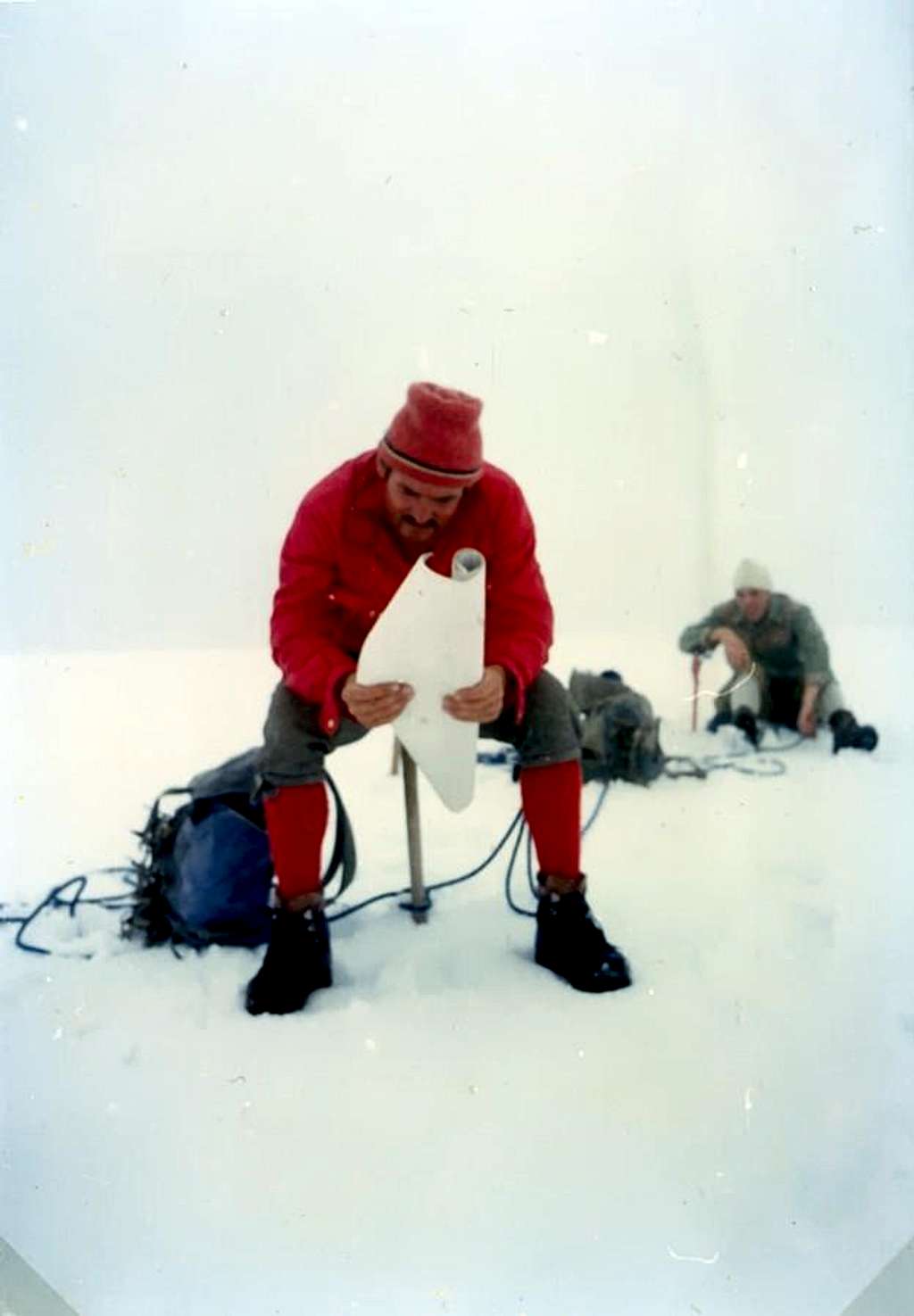 Mont Velan (3734 m) on the OUTWARD JOURNEY in the STORM RETURN in the FOG 1975