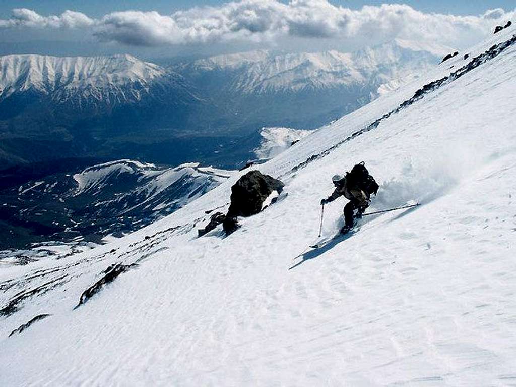 Skiing at Damavand's slope,...