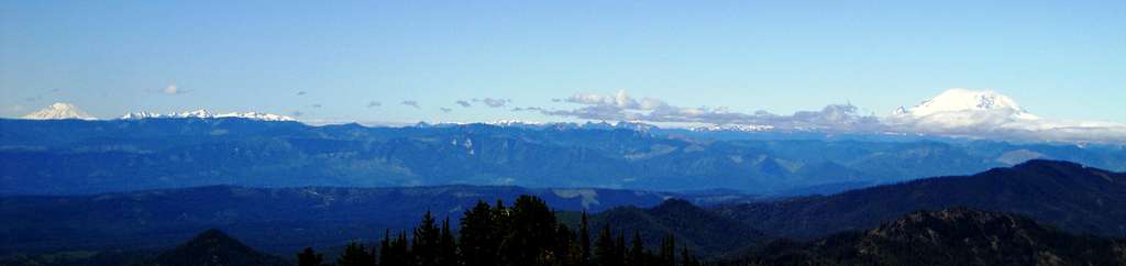 Adams and Rainier