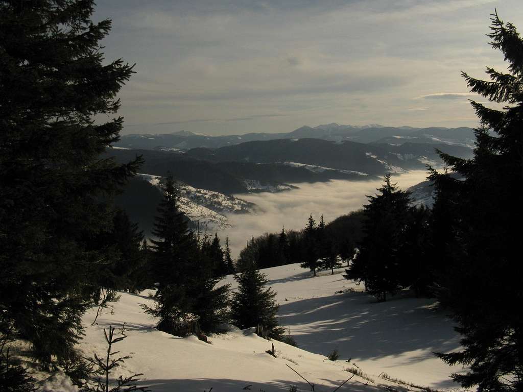 Hutsul Alps on the horizon