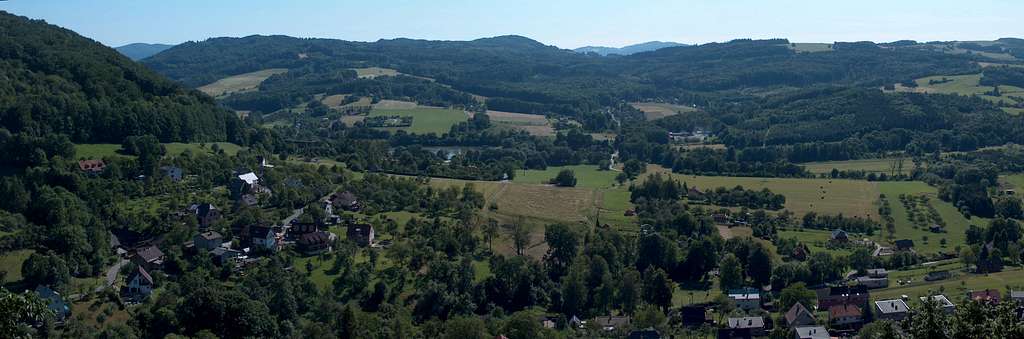Panorama of the Moravian Beskides from Štramberk
