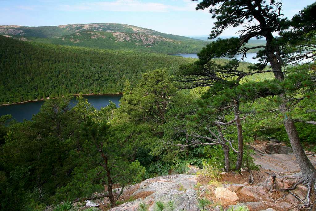 View from the West Face Trail of Cadillac Mountain