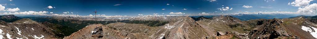 360° summit panorama Getrumspitze / Cima Gethruna