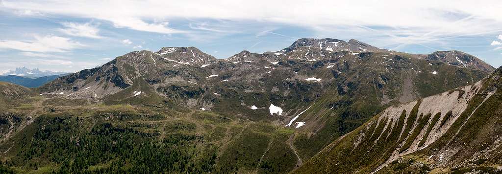 Ebnenberg (2123m), Essenberg (2345m), Großer Mittager (2422m), Kleiner Mittager (2305m)