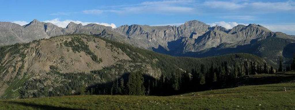 Panorama of the Indian Peaks...