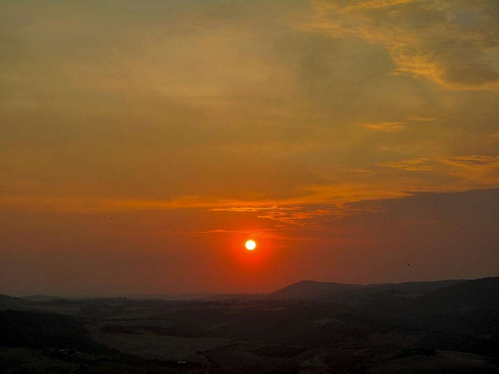 Evening glow over the Toscana