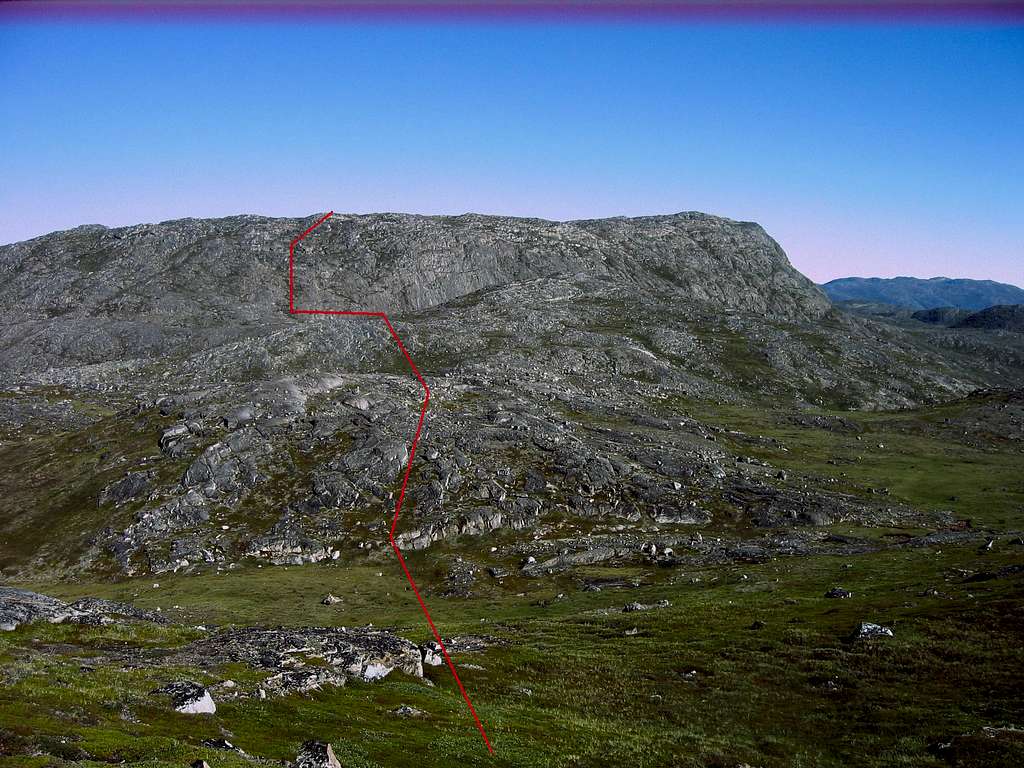 Route to summit
