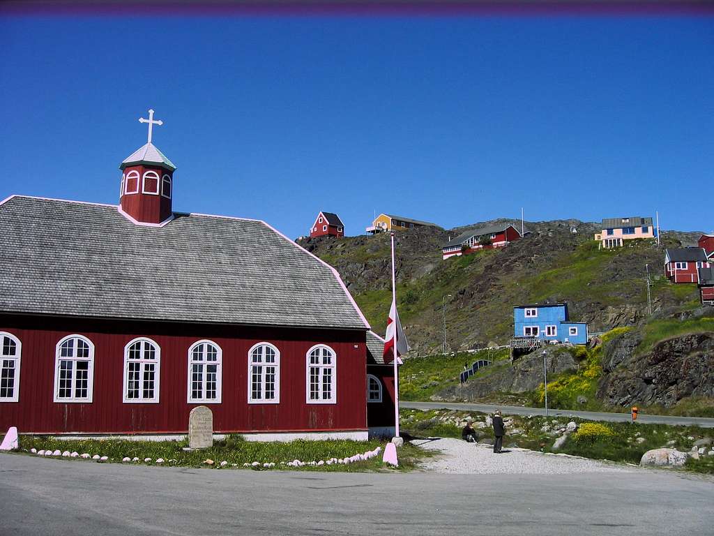 colorful buildings in Qaqortoq