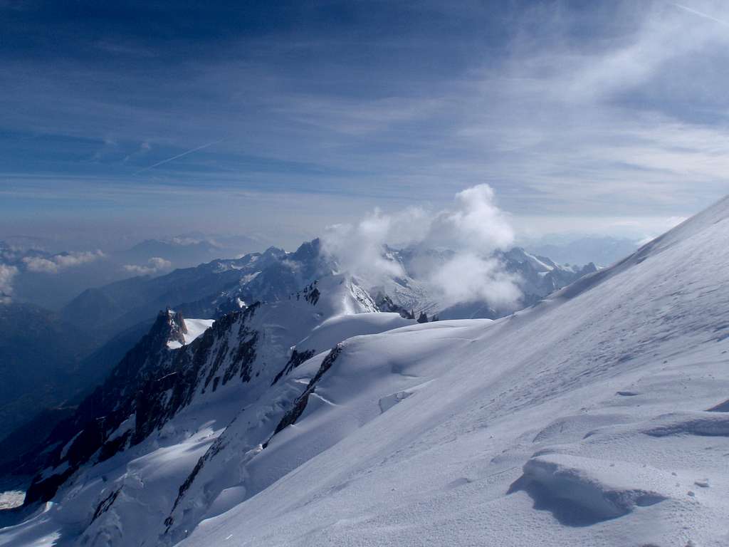 Looking NE from Mont Blanc