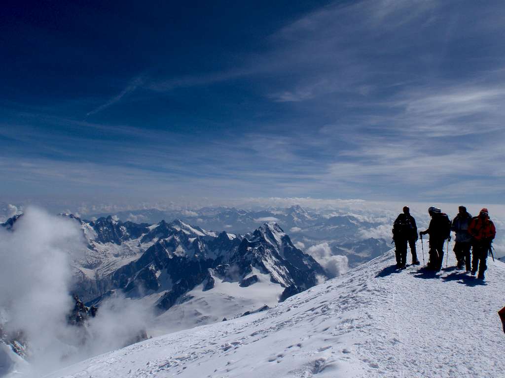 Climbers on the summit