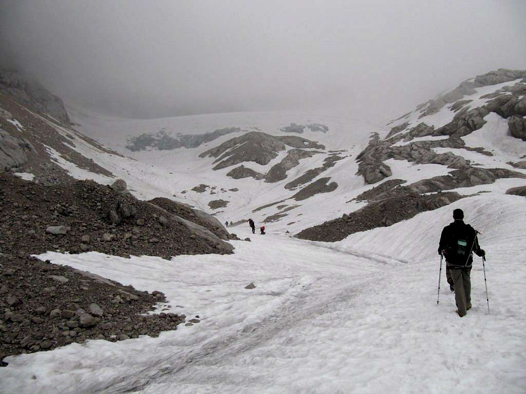 On the way in the Gossauer glacier.