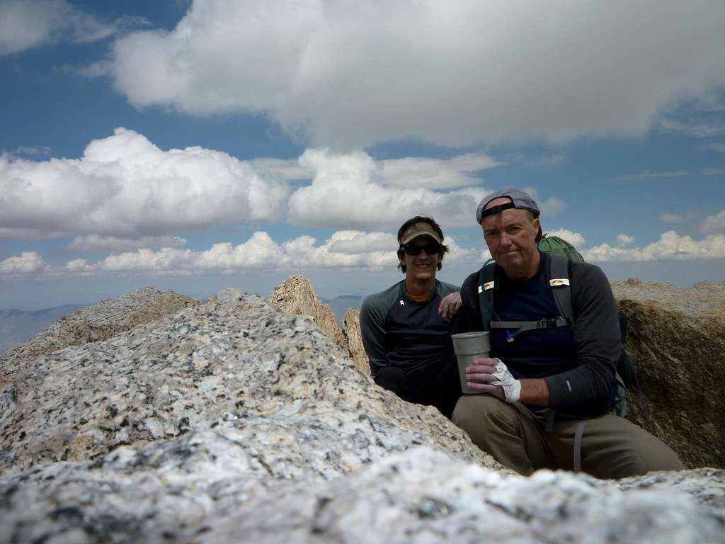 Marty and Uncle Rick on Mt Russell. Finally got up the Mithral Dihedral on 7-17-2010 