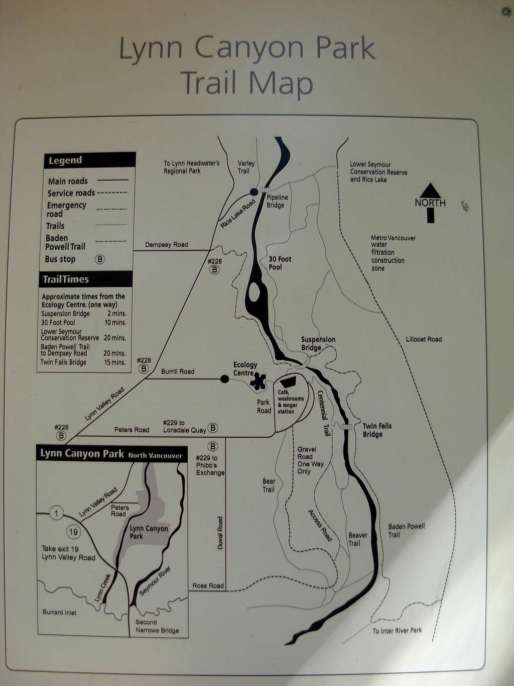 Lynn Canyon Trail Map