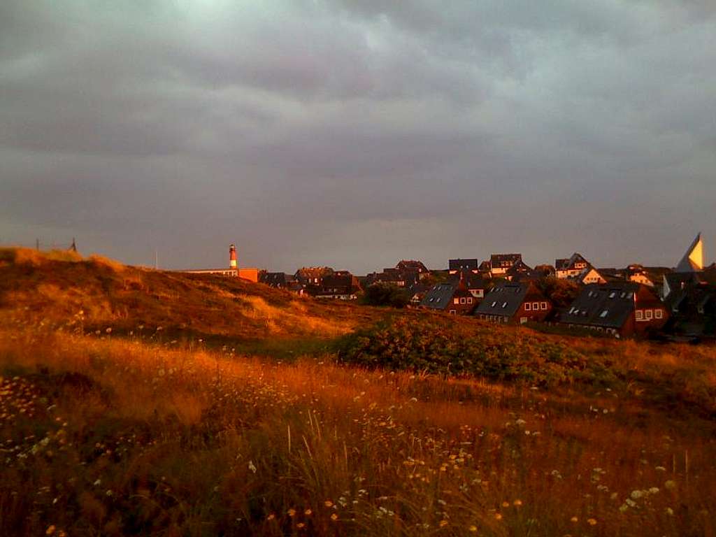 Sylt bathed in the sunset light