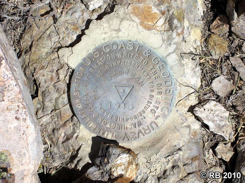 Sherman Peak triangulation station marker