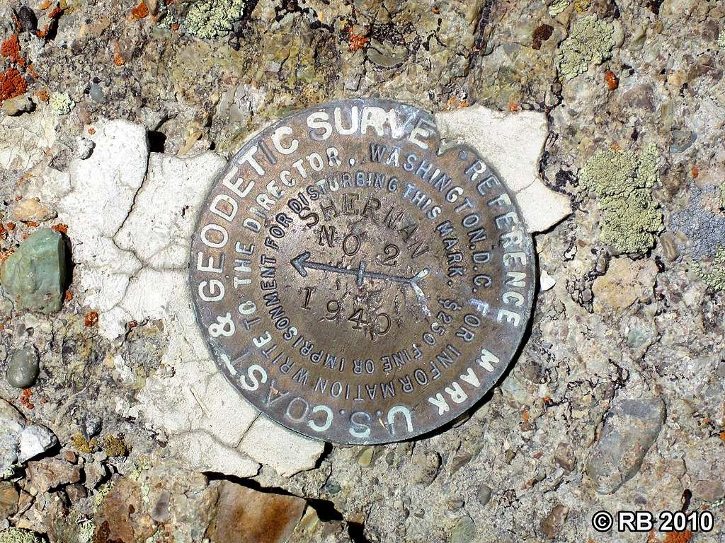 Sherman Peak reference mark