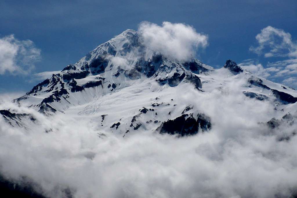 view up the sandy river valley