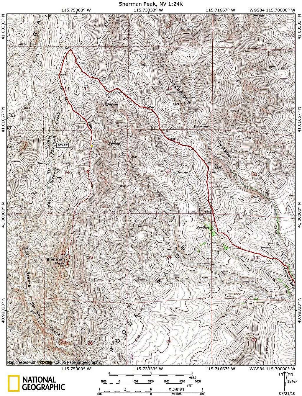 Sherman Peak access route (2/2)