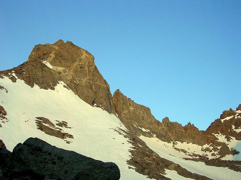 The NE Face and N Ridge of Winchell at Sunrise