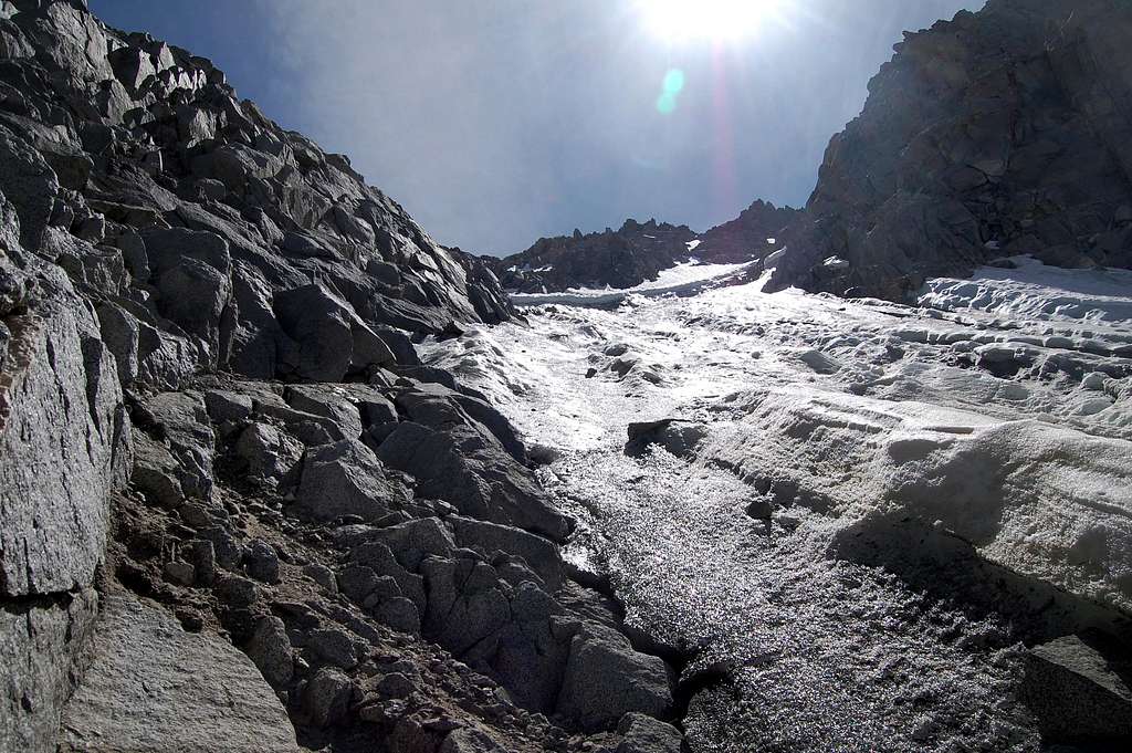 North Couloir Ice and Avalanche Crown