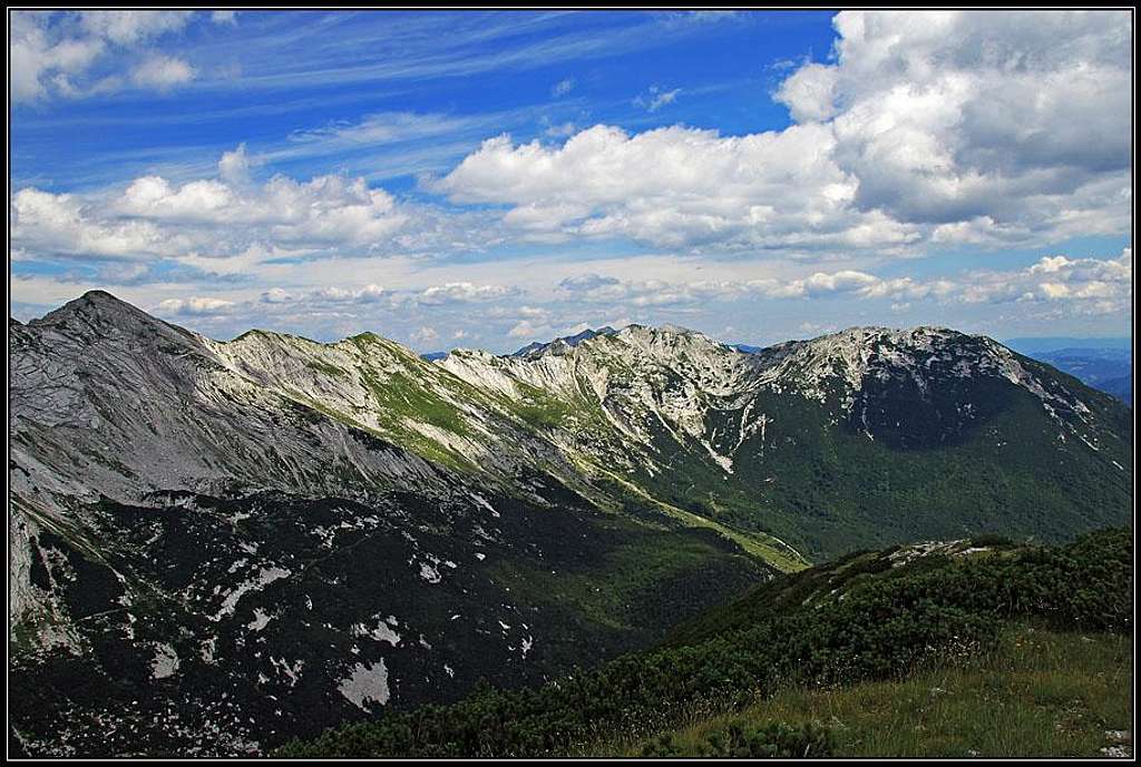 South Bohinj Range from Tolminski Migovec