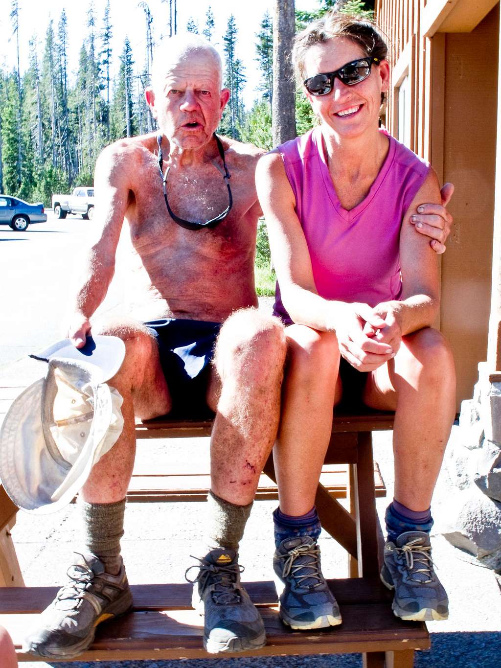 Post Hike Rest at the Mazama Store