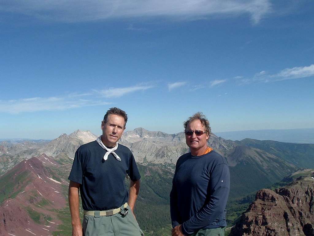 Myself & Grant on the Summit of Maroon Peak