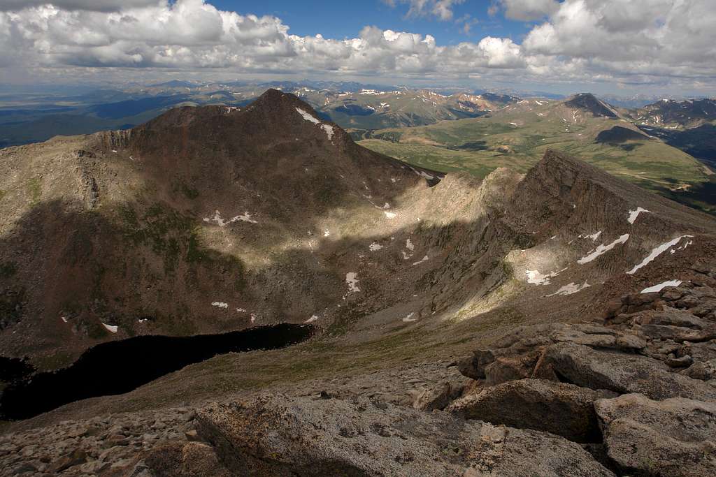 Mount Bierstadt and the Sawtooth from West Ridge of Evans