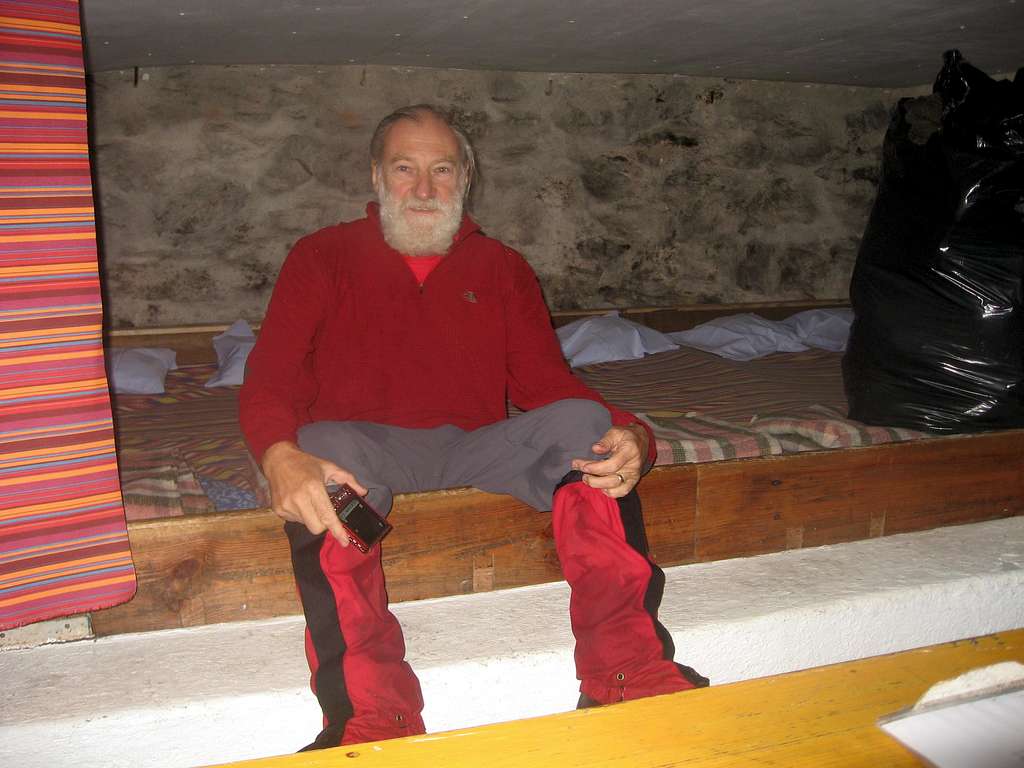 Johnnie tests the communal bunks
