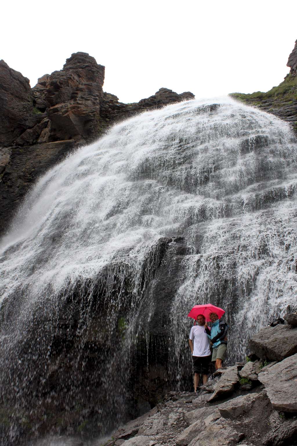 Under the falls