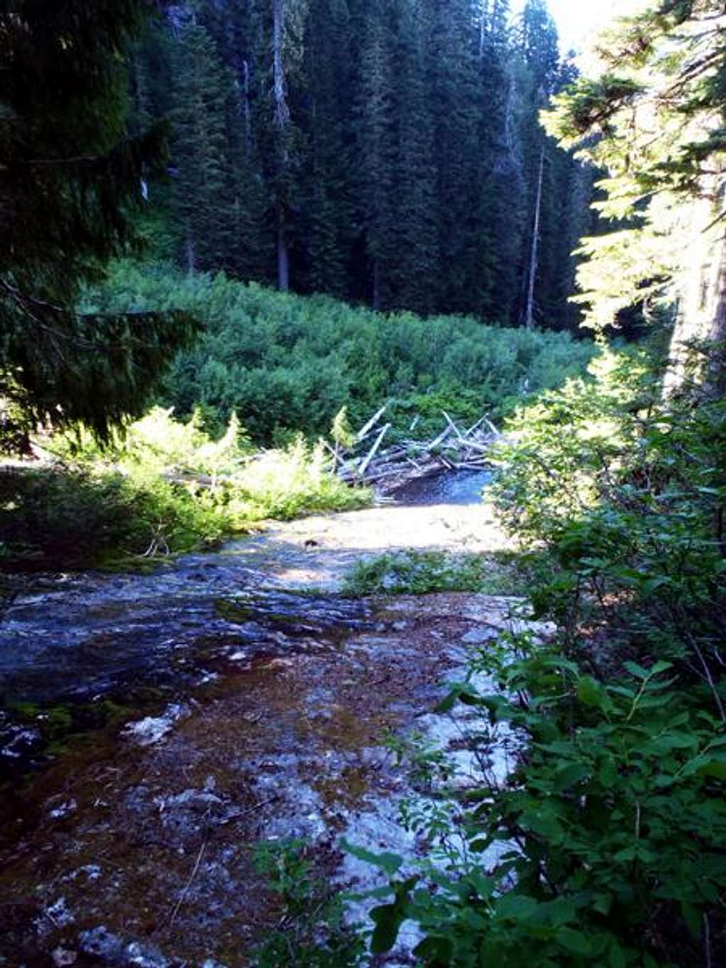 Water slide on route to Sloan Peak