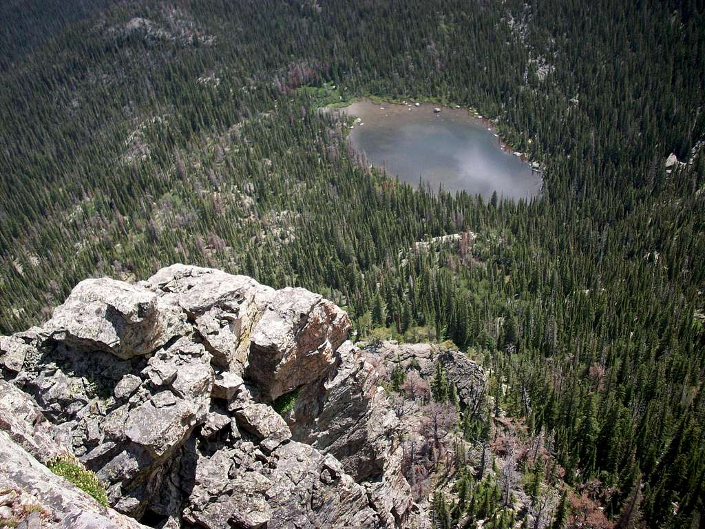 Looking down to Spruce Lake