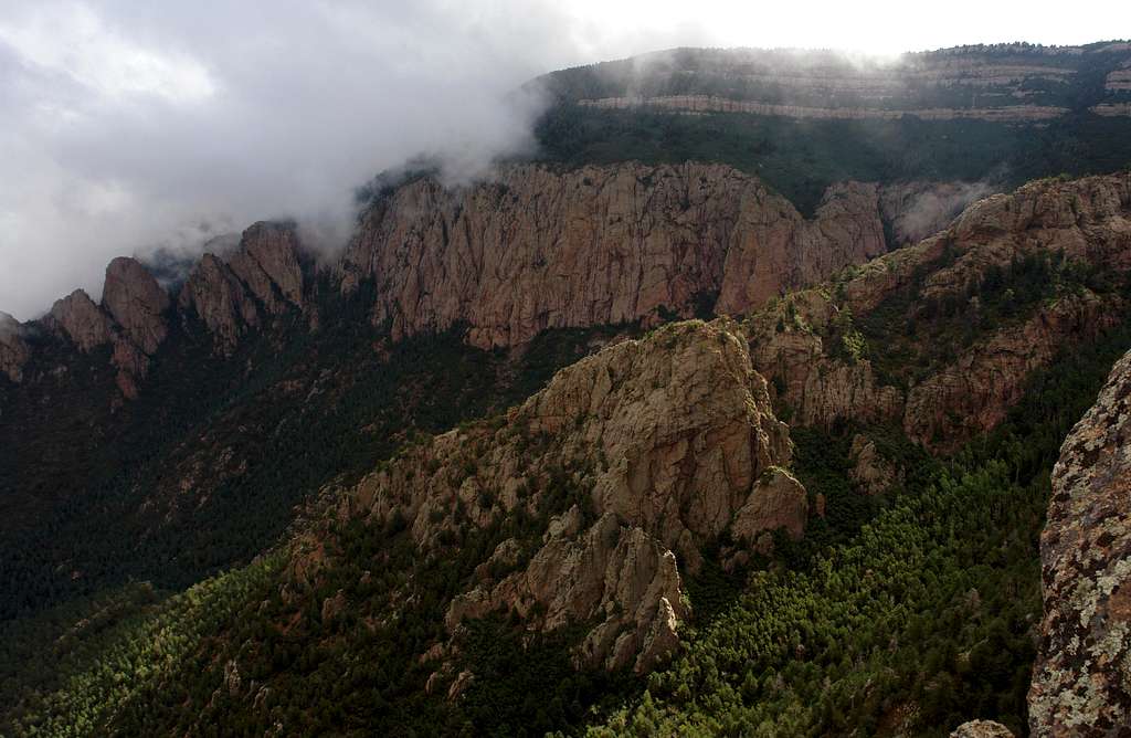 North Sandia Crest from the middle of the 