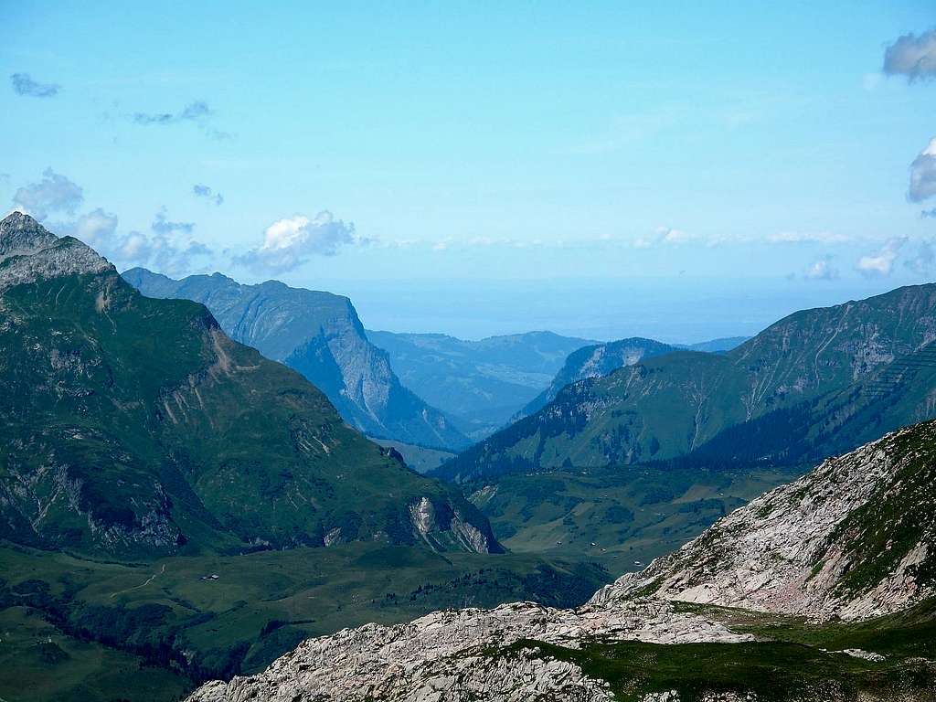 Zoom on the Bregenzerwald to the north west