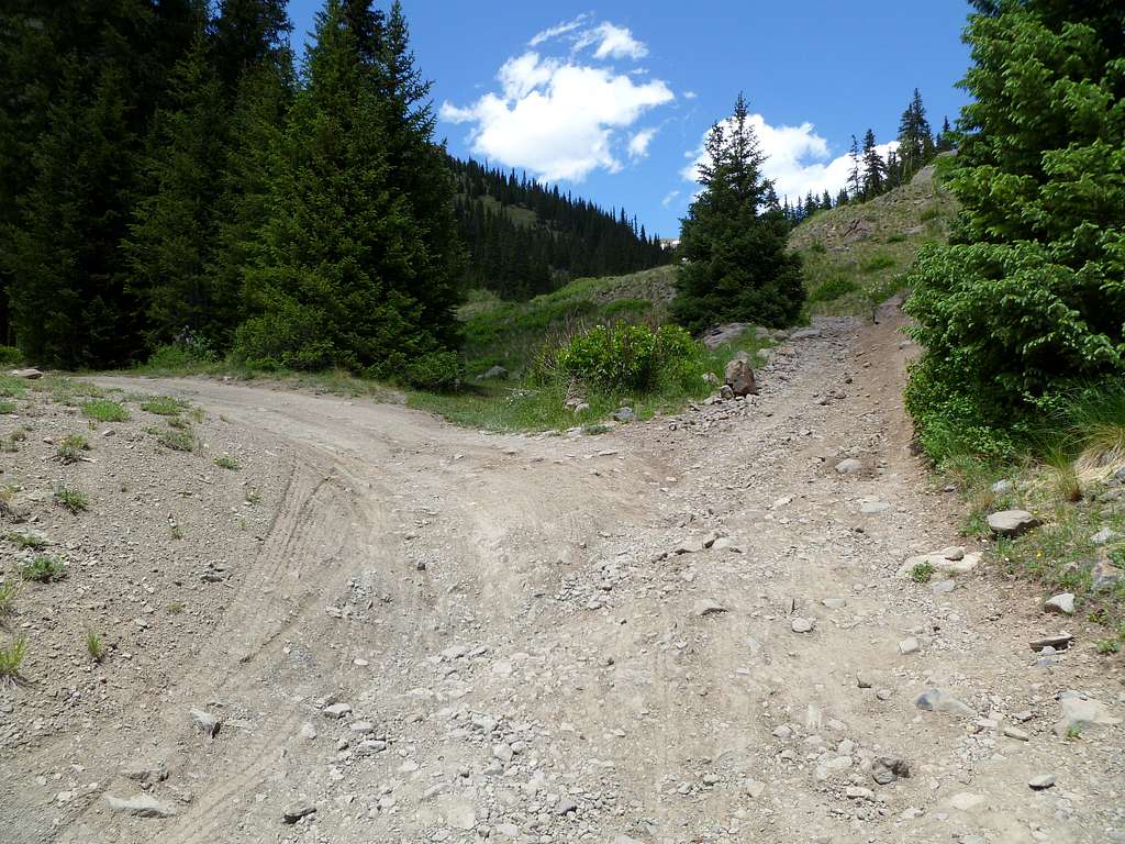 Avoiding the last rough section on the way to the 4wd Matterhorn Creek Trailhead