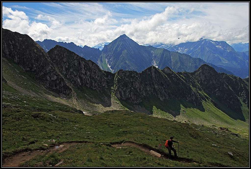 Descent from Ahornspitze
