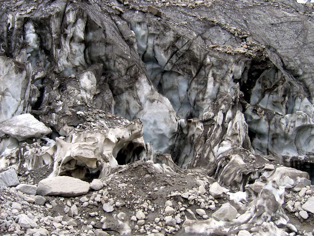 Crevasse on Biafo Glacier