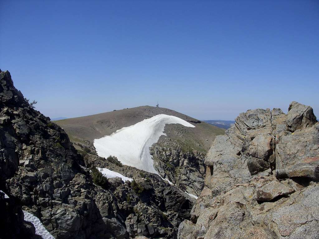 Melissa Coray Peak through the rocks atop Peak 9795 