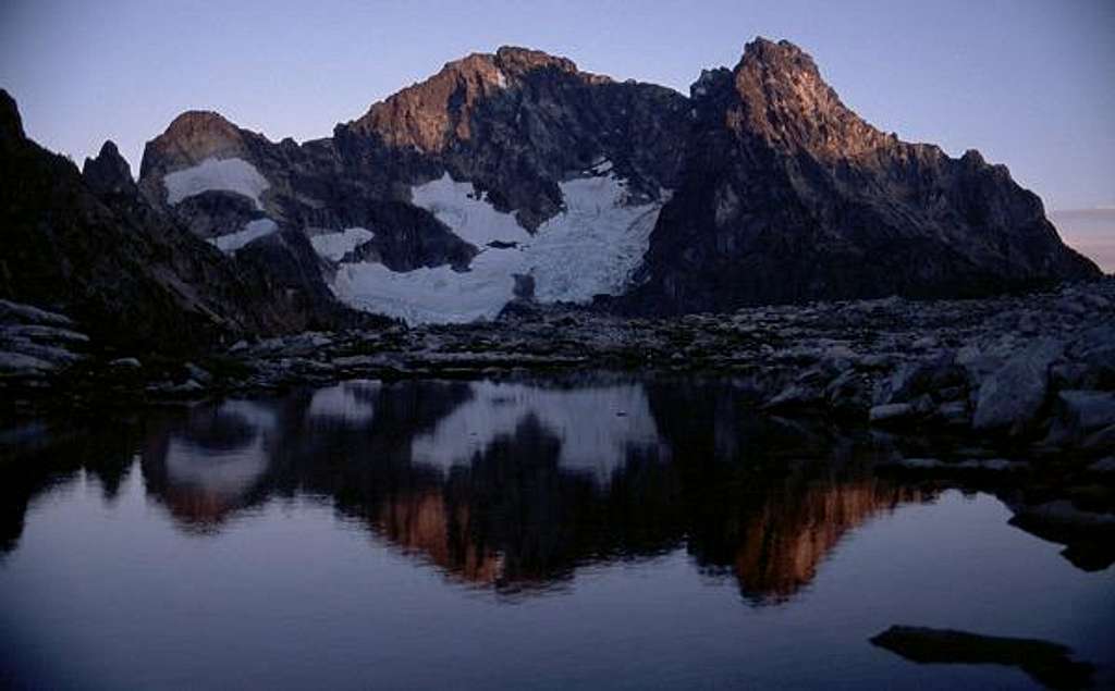Black Peak alpenglo reflected...