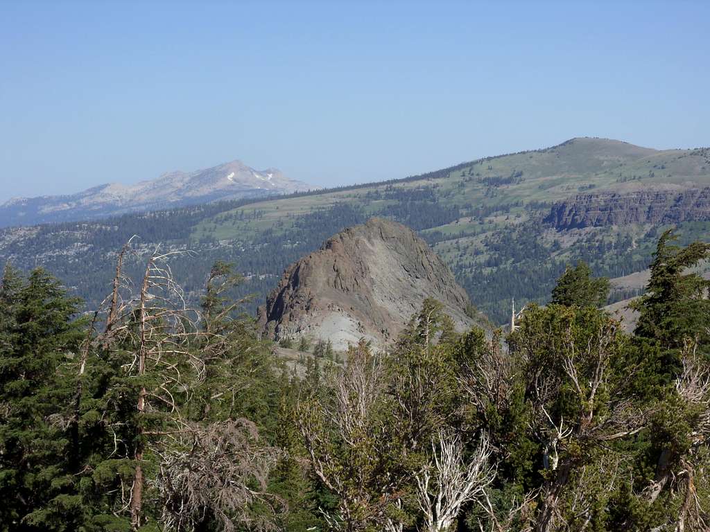 View back down to Black Butte along the Woods Lake Trail, on the way to Fourt of July Peak