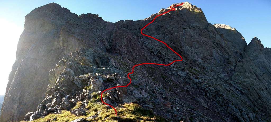 North Buttress - our route