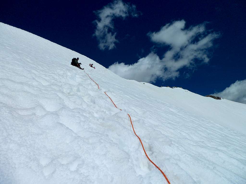 Steep Traverse to the Summit Ridge