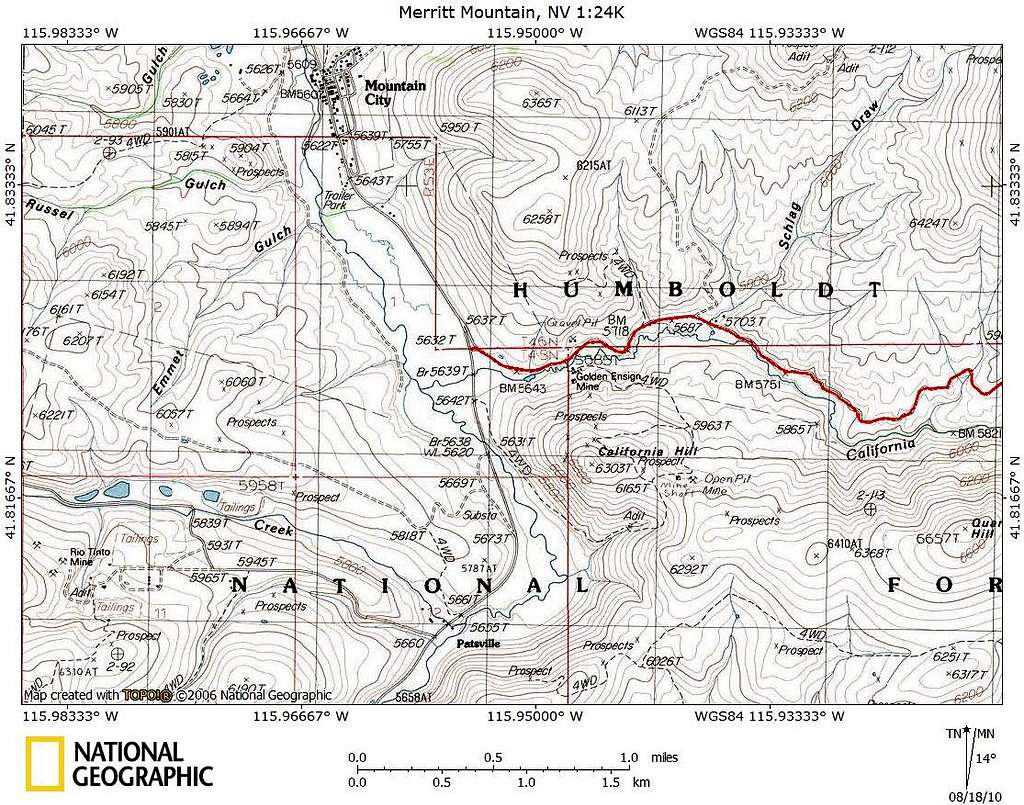 Merritt Mountain access route (1/4) 