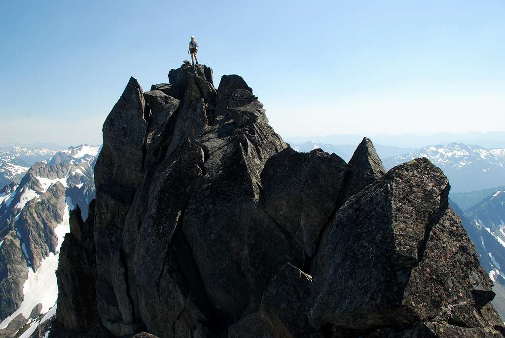 Fay Pullen atop Mt. Meany