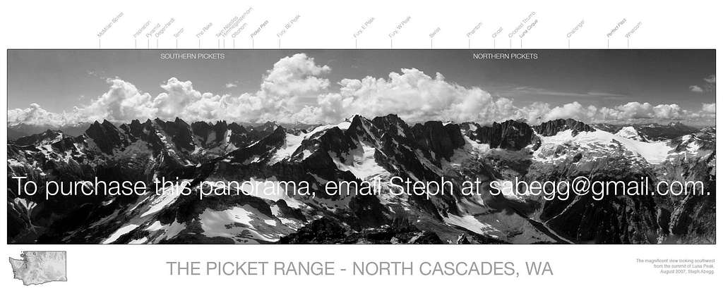 Picket Range Labeled Panorama (Version 2)
