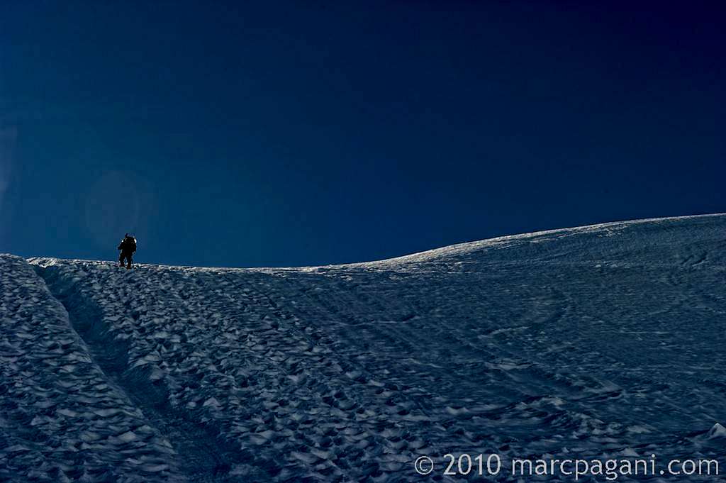 Climber ascending  Mt Baker