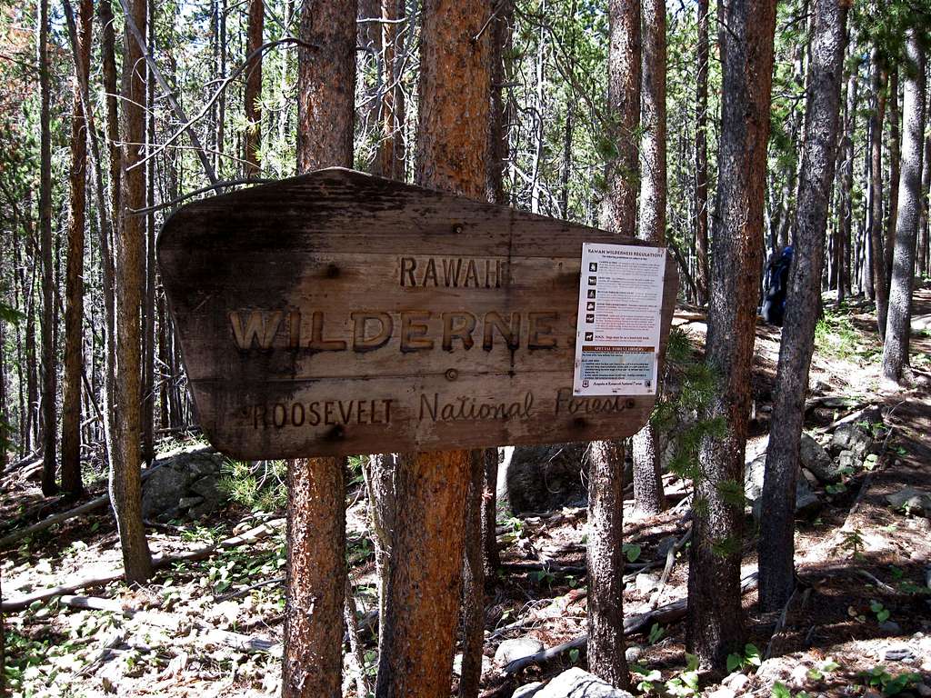 Rawah Wilderness Sign