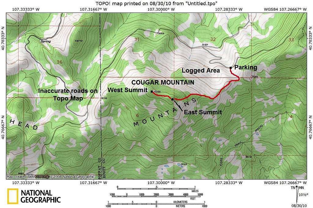Cougar Mountain Map