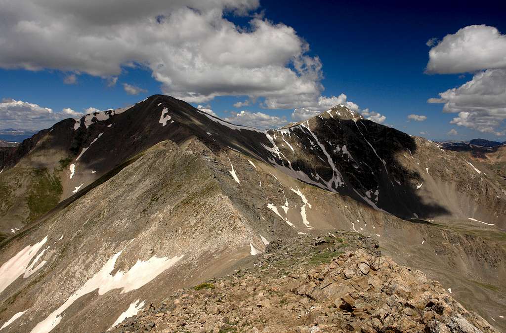 Grays and Torreys Peaks from Mount Edwards